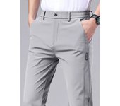 Western style pants, summer men's ice silk pants, loose men's business black casual pants oversized pants
