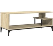 Mueble TV combinadoMueble de TV madera de ingeniería y acero roble 102x40x41 cm