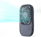 Mini ventilador de mano, Pequeño ventilador portbale con soporte, ventilador de pesas recargable USB with 3 velocicidades, dormitorio de Estudiantes de escretorio de Oficina-Azul