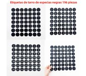 196pcs Spice Lables Stickers Circular Waterproof Craft Kitchen Blackboard Sticker Home Jars Bottle Tag Labels