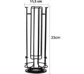 Coffee Pod Holder 24Cups Rotatable  For Dolce Gusto Capsule Display Capsule Rack Stainless Steel Tower Stand Storage Shelves