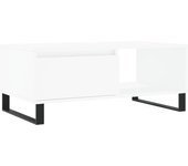 vidaXL Mesa de centro madera contrachapada 90x50x36,5 cm Blanco, Negro, Roble Sonoma Mesita de Salón o Comedor o Auxiliar Mesa de Café Meuble Salón