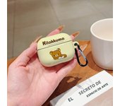 Cartoon Shockproof Glossy HD Hard PC Earphone Cover Case For AirPods 1 2 3 4 Pro Pro2 For R-Rilakkumas B-Bears with Metal Hook