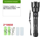 600W High Power LED Flashlight Rechargeable USB Torch Light Long Range 5500M Zoom Flashlight Hunting Fishing Lantern Work Light
