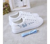 Zapatos casuales cómodos para mujeres, zapatos deportivos transpirables con cordón y flores, zapatos casuales primavera-verano,