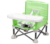 Asiento portátil para bebé de viaje, plegado compacto con correas para uso en interiores y exteriores, ideal para campamento, playa, césped, niños pequeños, niños, niñas (rosa)