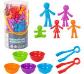 juego de juguetes para niños de 2 años, juegos para contar y clasificar, aprender colores, juego de clasificación de habilidades, con vasos y pinzas de clasificación a juego