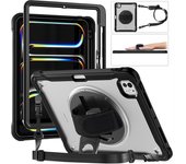 For iPad Pro 11 12.9 13 inch 2024 Case Shockproof Cover iPad Air 11 4th 5th 10 10th 10.9 10.2 9/8/7th 11th Generation Case+Strap