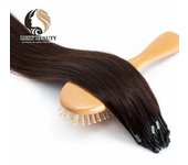 8D Micro Bead Hair Extensions Human Hair Nano Ring Invisible Mini Silicon Beads Black Brown Blonde Microlink Hair Extensions