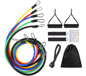 11pcs/Set Pull Rope, Resistance Bands, Portable Fitness Equipment, Ankle Strap, Chest Expander, Elastic Exercise Band