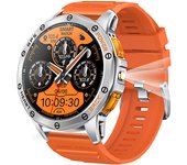 Reloj inteligente con Bluetooth, llamadas, posicionamiento, brújula, linterna, frecuencia cardíaca, resistente al agua