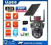 LLSEE V380,Wireless WIFI solar closed-circuit television,CCTV,4G SIM solar camera,4K dual lens,outdoor security network camera