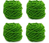 Hilo de lana para tejer 4xHilo de tejer para crochet, hilo grueso suave para hacer proyectos de hilo