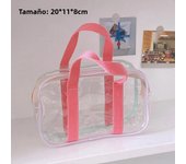 Cream Color Large-capacity Pvc Swimming Transparent Water Beach Bag Shoulder Bag Storage Bag Wash Bag Purse