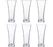 LUMINARC MARTIGUES Set 6 Vaso Alto Vidrio 33CL Transparente Brillo Fabricado en Francia Reciclable