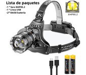 XHP90.2 Super Powerful Headlamp Rechargeable Head Flashlight High Power Head Lamp 1000Meters Headlight 2*18650 Fishing Lantern