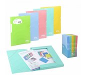 CARCHIVO - CARPETA SOLAPAS SOFT POLIPROPILENO C/ETIQUETA Y GOMA AZUL PASTEL CARCHIVO 20160110 20160110