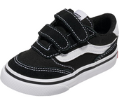VANS BROOKLYN LS V SUEDE LONA  NEGRA/BLANCO PARA NIÑOS