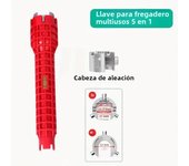 5-in-1/8-in-1 multifunctional sink and bathroom wrench, water heating installation and disassembly tool