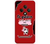 Tumundosmartphone Funda Silicona Líquida Roja para Oppo Reno 12F 4G / 12 F 5G diseño Vaca Dibujos