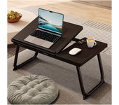 Mesa de Ordenador portátil para Cama y sofá, Soporte para Ordenador portátil, Soporte Vaso Mesa Plegable, portátil, Bandeja de Desayuno Mesa de Cama multifunción