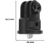 Tripod Adapter Mount 1/4 Screw to  2-Slot/ 3-Slot Quick Release Mount for GoPro Hero 13 12 11 Insta360 X4 Action Monitor Holder