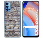 Tumundosmartphone Funda Gel Tpu para Oppo Reno 4 5G diseño Ladrillo 02 Dibujos
