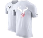 Rafael Nadal tennis player Men's Brand Cotton High Quality Printing Ordinary Short Sleeve T-Shirt Solid Color Casual Tops