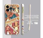 Cartoon Pokemon Phone Case for Apple iPhone 13 Pro 15 Plus XR 12 Mini 11 SE 14ProMax XS Max 8 7 Square Liquid Cover