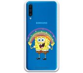 Funda original compatible con Samsung Galaxy A50 - A50s - A30s - Bob Esponja Arcoiris