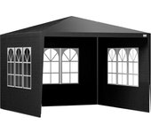 Carpa 3x3 TORM, Cenadores para Jardin de 9 m² con 4 Paredes Laterales y 3 Ventanas, Cenador Jardin para Eventos, Bodas, Jardín, Puestos De Mercado, Mercadillos, Barbacoa