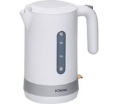Bomann WK 5012 CB Hervidor Agua Eléctrico, 1,8 L, sin BPA, Resistencia Oculta, Inalámbrico, Apagado Automático, 2200W, Blanco