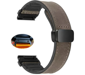 Crazy Horse Leather Silicone Strap for For Garmin Tactix 7 Pro Fenix 6X 7X 7pro 6 5plus Magnetic Buckle for Garmin 26mm 22mm 20
