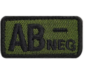 1Pcs Embroidery Patches Blood Type Positive Negative Military Tactics Badge for Backpack Hook & Loop Army Accessories A B O AB