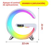 LED Smart Wake Up Light RGB Night Light with Bluetooth Speaker 15W Fast Wireless Charger Desk Lamp for Bedroom Bedside Game Room