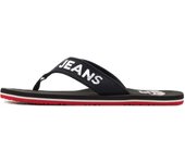 Chanclas Tommy Jeans  Tommy Jeans Flip Flop Logo Tape para Hombre en color Negro