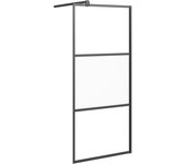 vidaXL Mampara de Ducha Accesible Vidrio ESG Medio Esmerilado 80x195cm Baño Color Plateado,  Negro, y mas