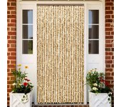 vidaXL Cortina mosquitera de chenilla beige y marrón 56x185 cm