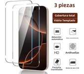 3pcs HD Full coverage Tempered Glass for iPhone 16 15 14 13 12 11 Pro Max 14 15 16 Plus Screen Protector Protective Glass