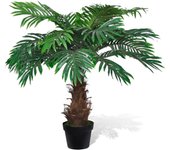 Palmeras Artificiales Cycus Realista con Jarrón 80 cm