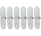ZVD Folding Table Hinge Flip Hinge Garden Shed Accessory 6 Pieces（Silver） Sunflower ctd.ro