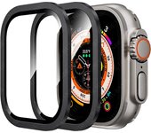 Metal Bumper+Tempered Glass For Apple Watch Ultra 49mm Accessories Screen Protector Anti-Scratch HD Full Film iWatch Ultra 49 mm