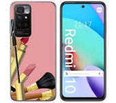 Funda Silicona para Xiaomi Redmi 10 (2021/2022) diseño Brochas Dibujos