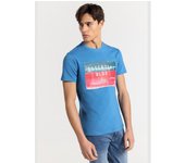 LOIS JEANS - Camiseta de manga corta con grafica blue