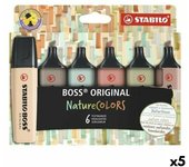 Set de Marcadores Fluorescentes Stabilo Boss Nature Colors Multicolor (5 Unidades)