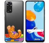 Funda Silicona Transparente para Xiaomi Redmi Note 11 / 11s diseño Leopardo Dibujos