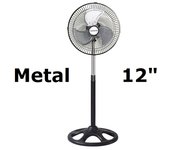 Ventilador de Pie Metálico 12 Pulgadas 35W 3 Velocidades COLOR NEGRO,CM,FESPU