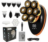 Men 7D Floating Men Electric Shaver Wet Dry Beard Hair Trimmer Electric Razor Rechargeable Bald Head Shaving Machine LCD Display