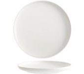 Juego de 2 platos llanos redondos de cerámica para postre y ensalada, aptos para microondas, horno y lavavajillas, de porcelana para servir en restaurantes, de 25 cm, color rosa.