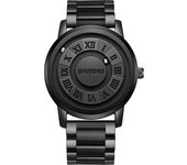 BINBOND Top Luxury Man Watch Waterproof Creative Scrolling Men Wristwatch High Quality Leather Men's Quartz Watches+Box Reloj